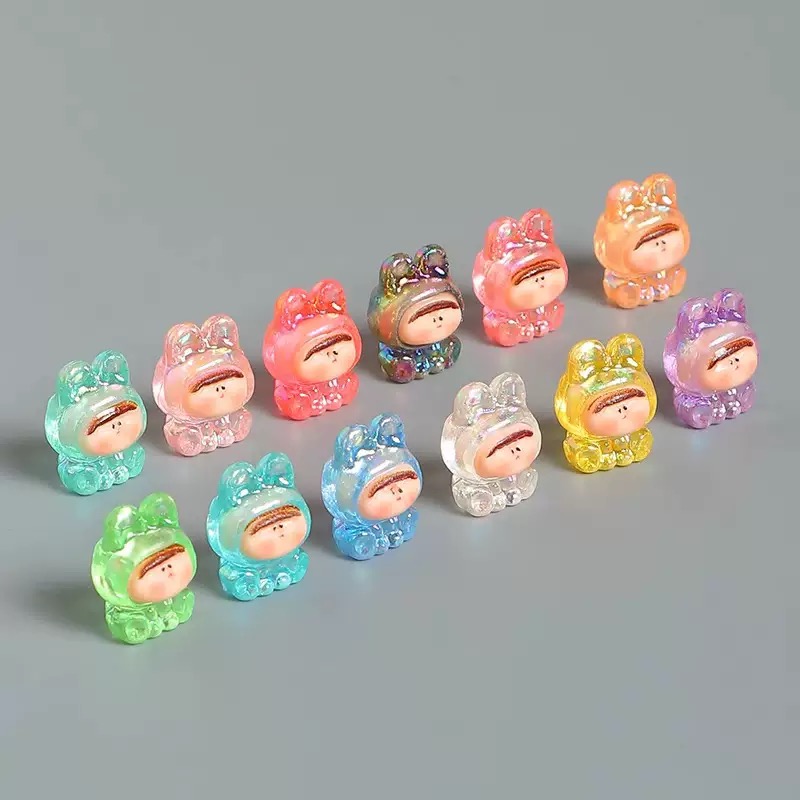 对对碰【迷你高透莉莉丝】迷你彩色立体小号树脂配件桌面车载小摆件