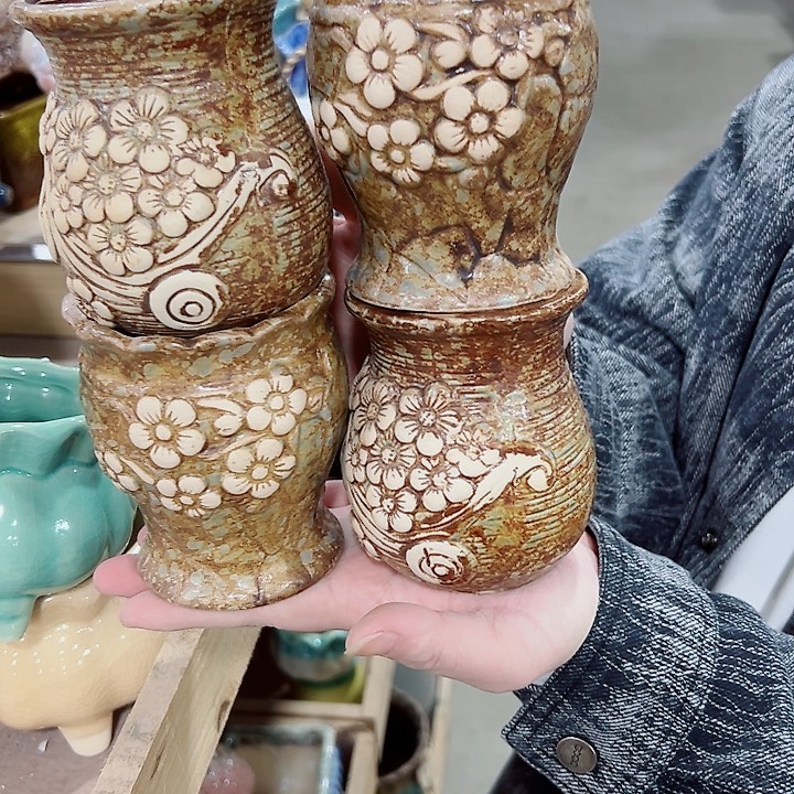 有孔.凑满10元发货多肉陶瓷花盆！