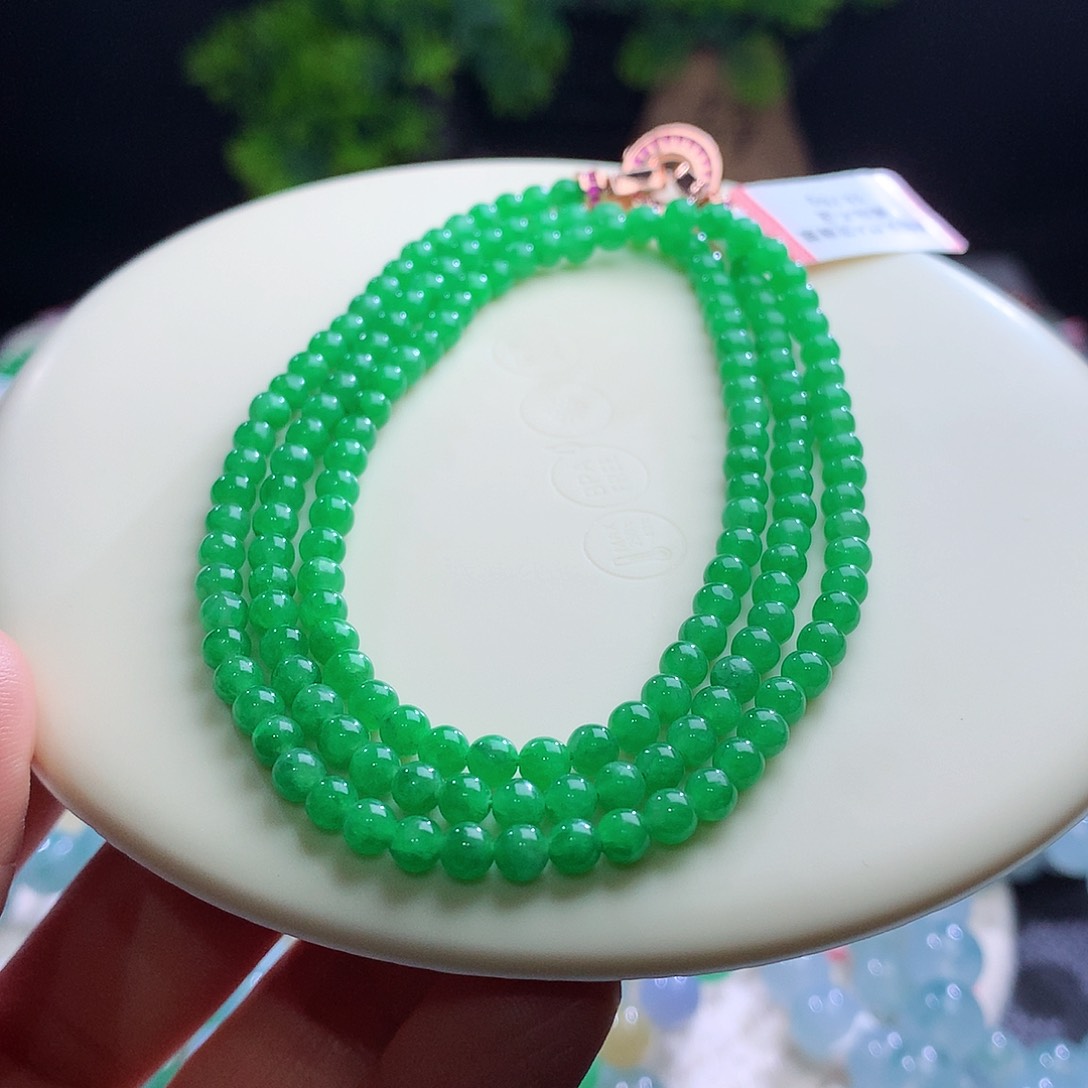 项链未镶嵌翡翠卡4mm