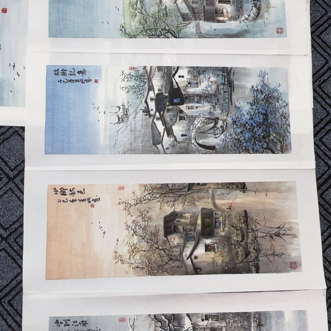 哈***哈国画25.5、69夏昕山水作品