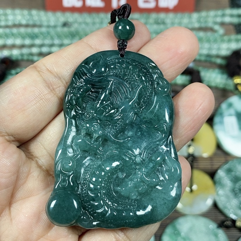 【闪购商品】翡翠颈饰未镶嵌玉吊坠翡翠玉随性龙牌
