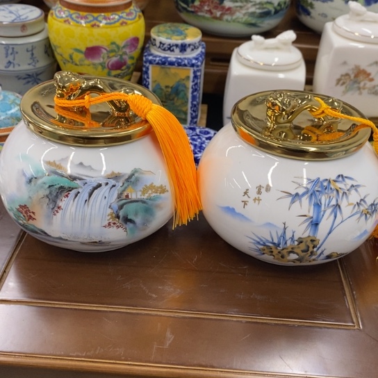 陶瓷盖子款陶瓷茶叶罐密封罐