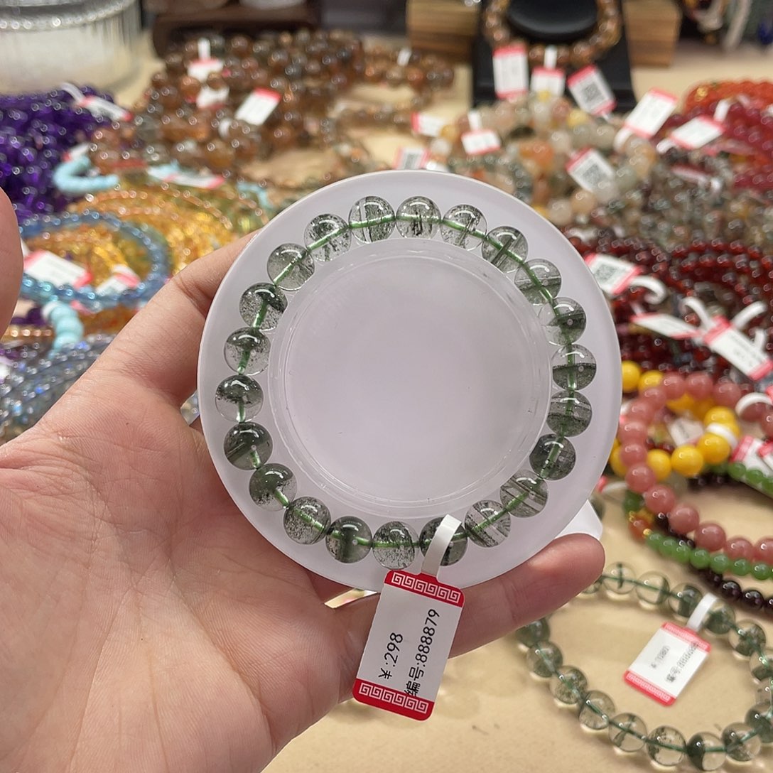 水晶手链未镶嵌吃****精绿幽灵