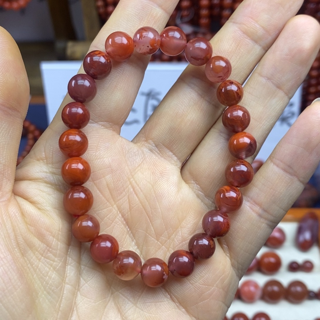 铭***川南红玛瑙未镶嵌珠宝半成品