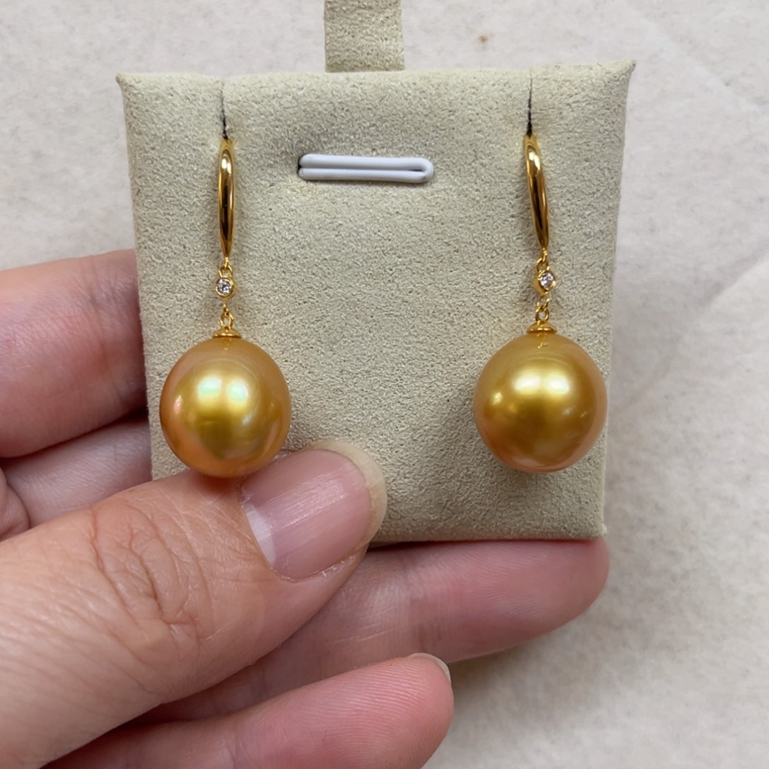 18K金镶嵌海水珍珠颈饰13-14mm