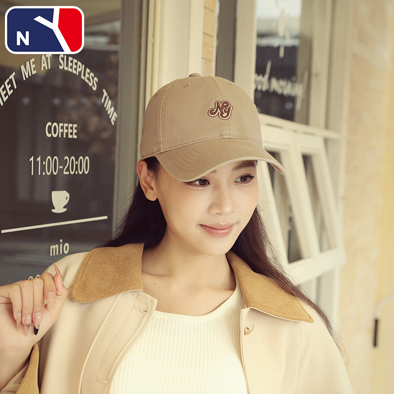 NY正品棒球帽弯檐四季通用鸭舌帽百搭ins港风遮阳帽