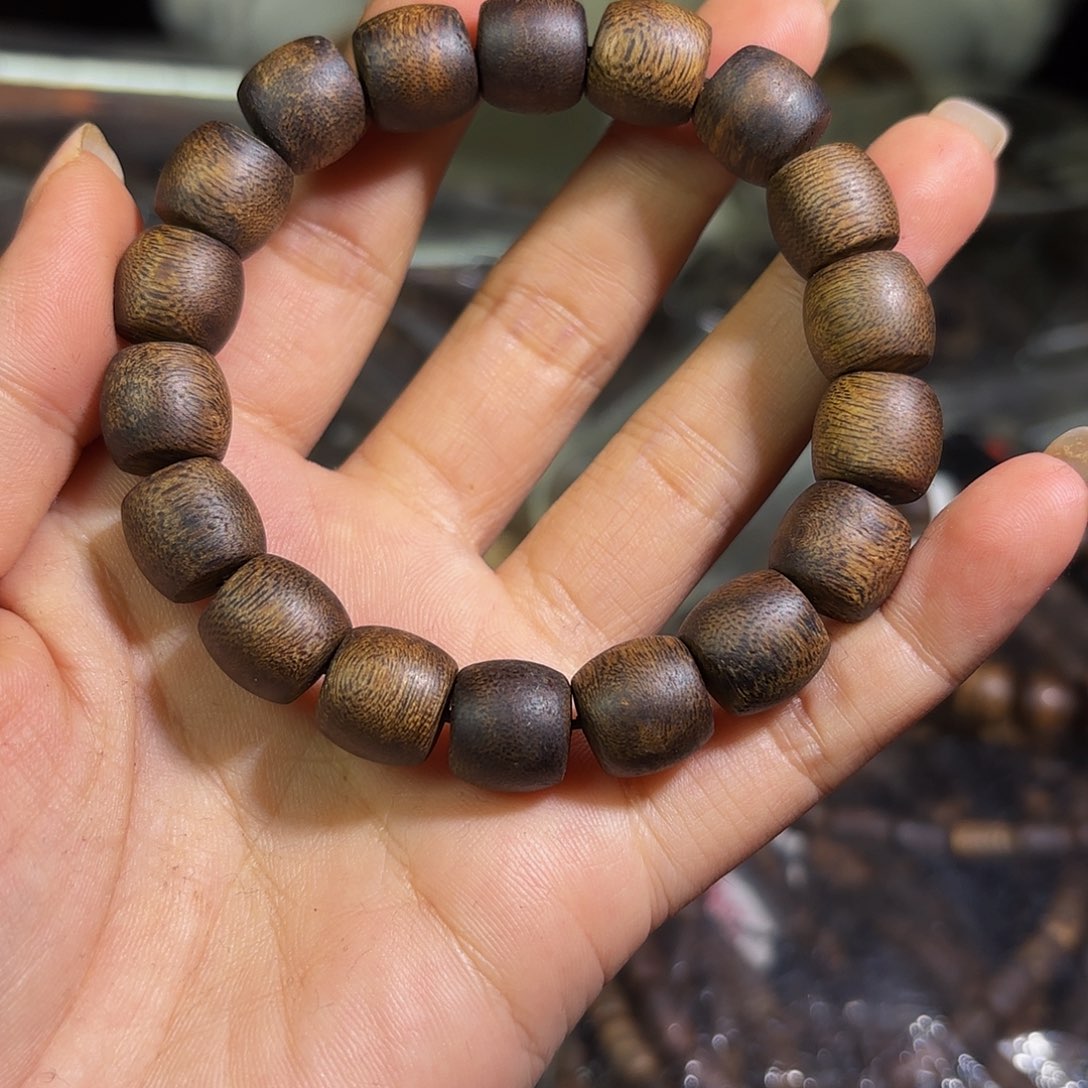 手串沉香奇楠沉香1.2鼓珠15克➕