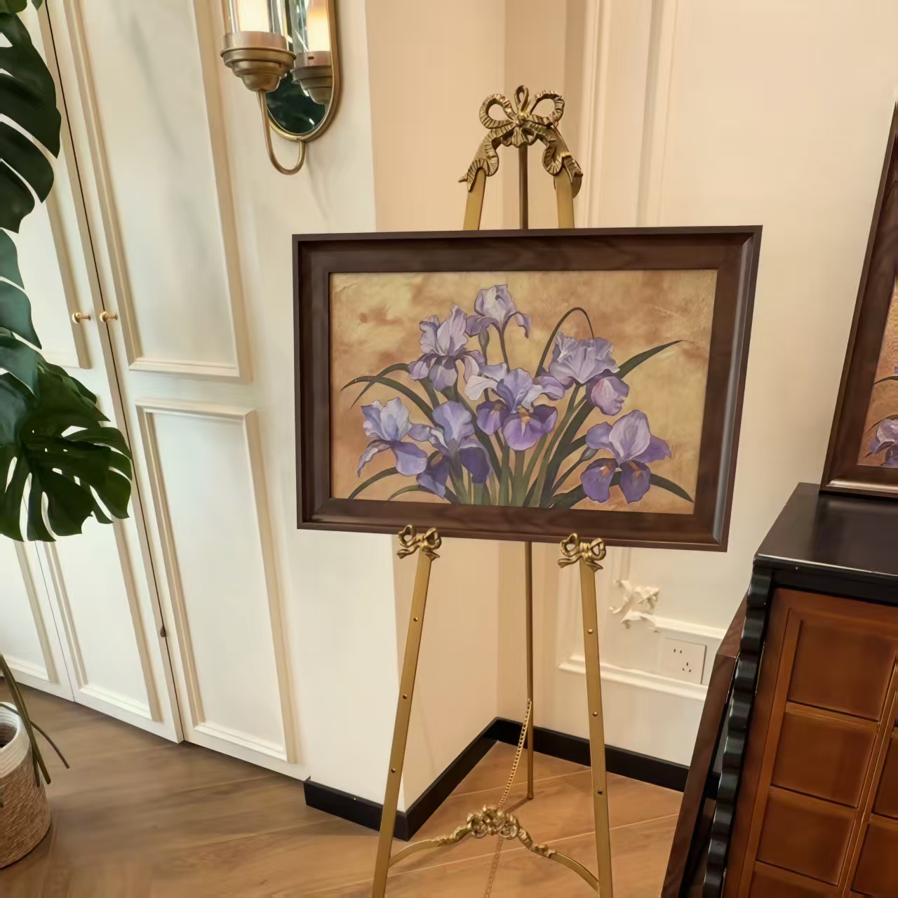 古风花卉横版装饰画法式复古卧室客厅床头餐厅挂画装饰画横竖版L