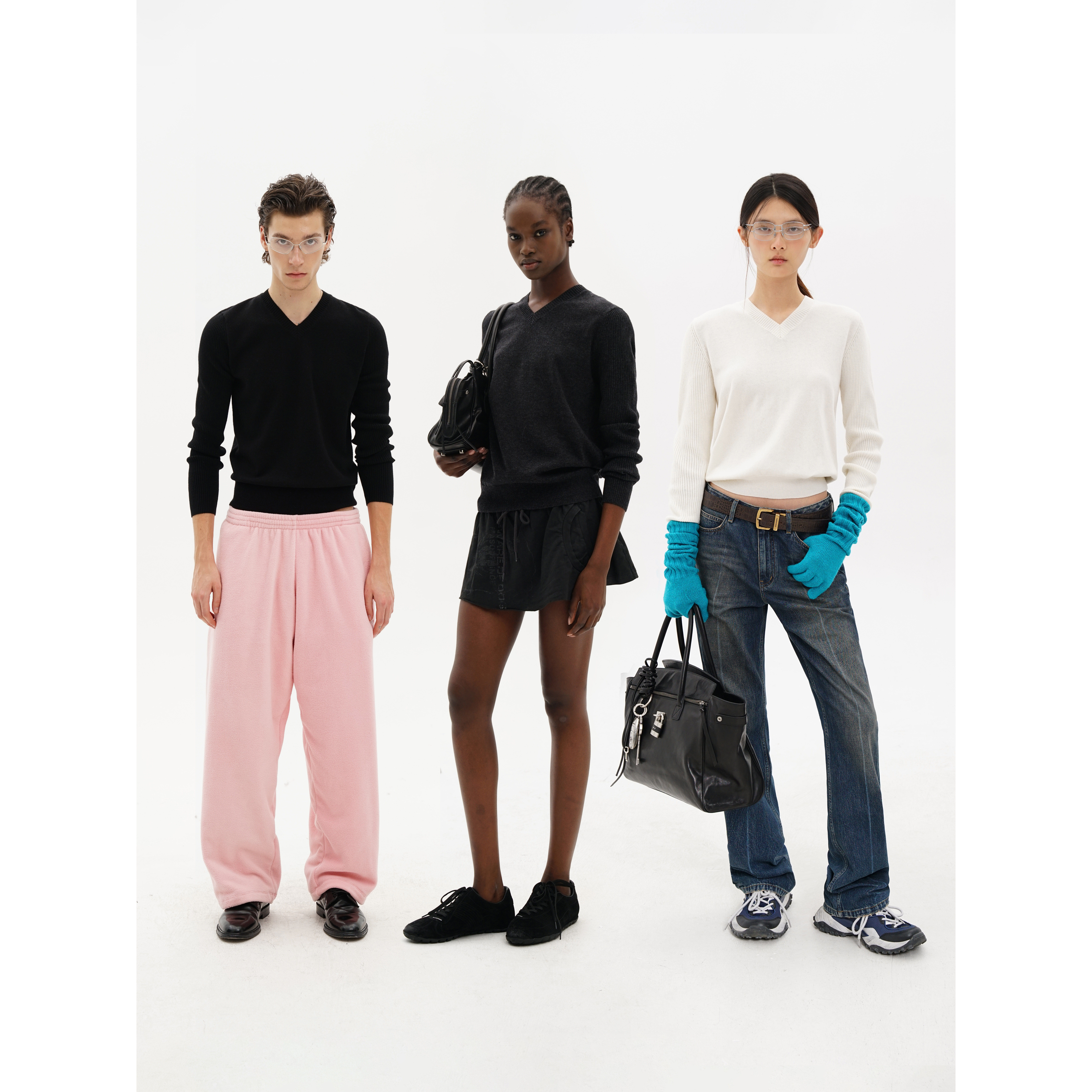 MASONPRINCE* “经典之选” 双组织织法V领针织衫