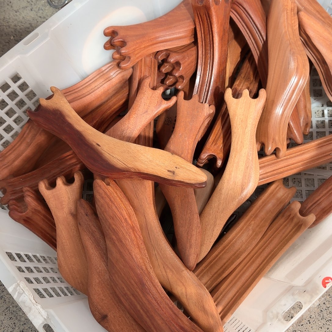 红檀香木脚部放松工具瑕疵