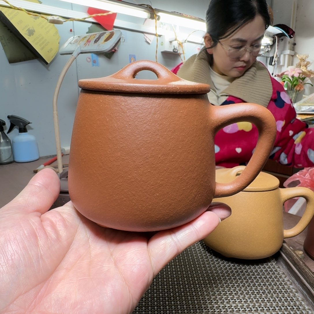 紫砂茶杯乌****2宜兴紫砂盖杯家用