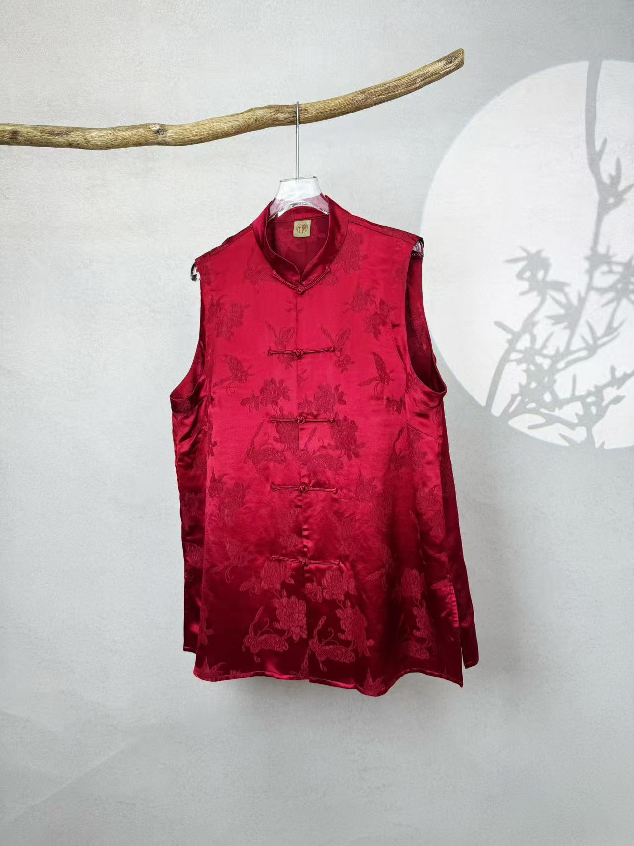 蝶恋花真丝冠乐邹马甲