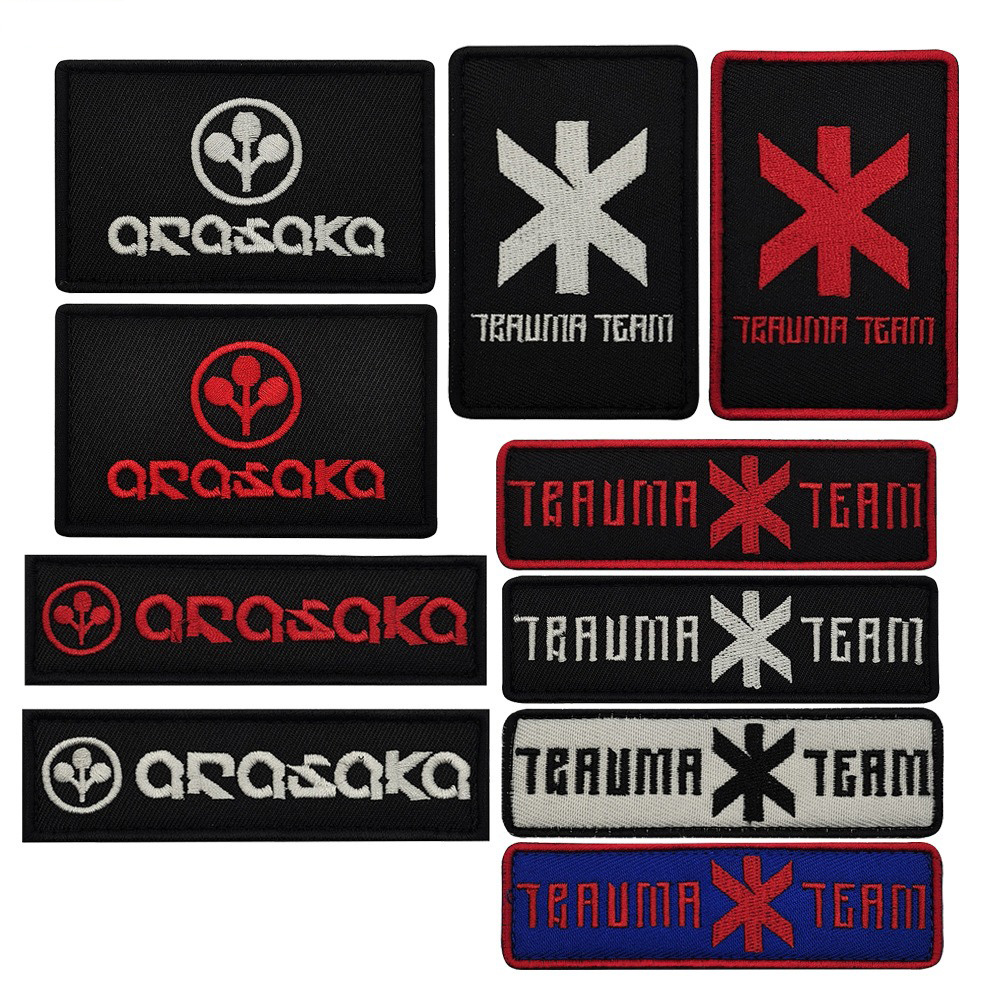 刺绣魔术贴臂章賽博朋克2077游戏徽章trauma魔术贴衣服logo贴标