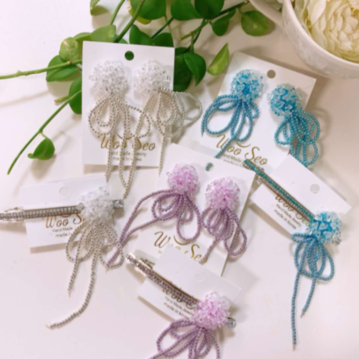 合金锆石耳饰 泡菜百搭时尚国风网红耳饰纯手工配饰可爱耳环饰品