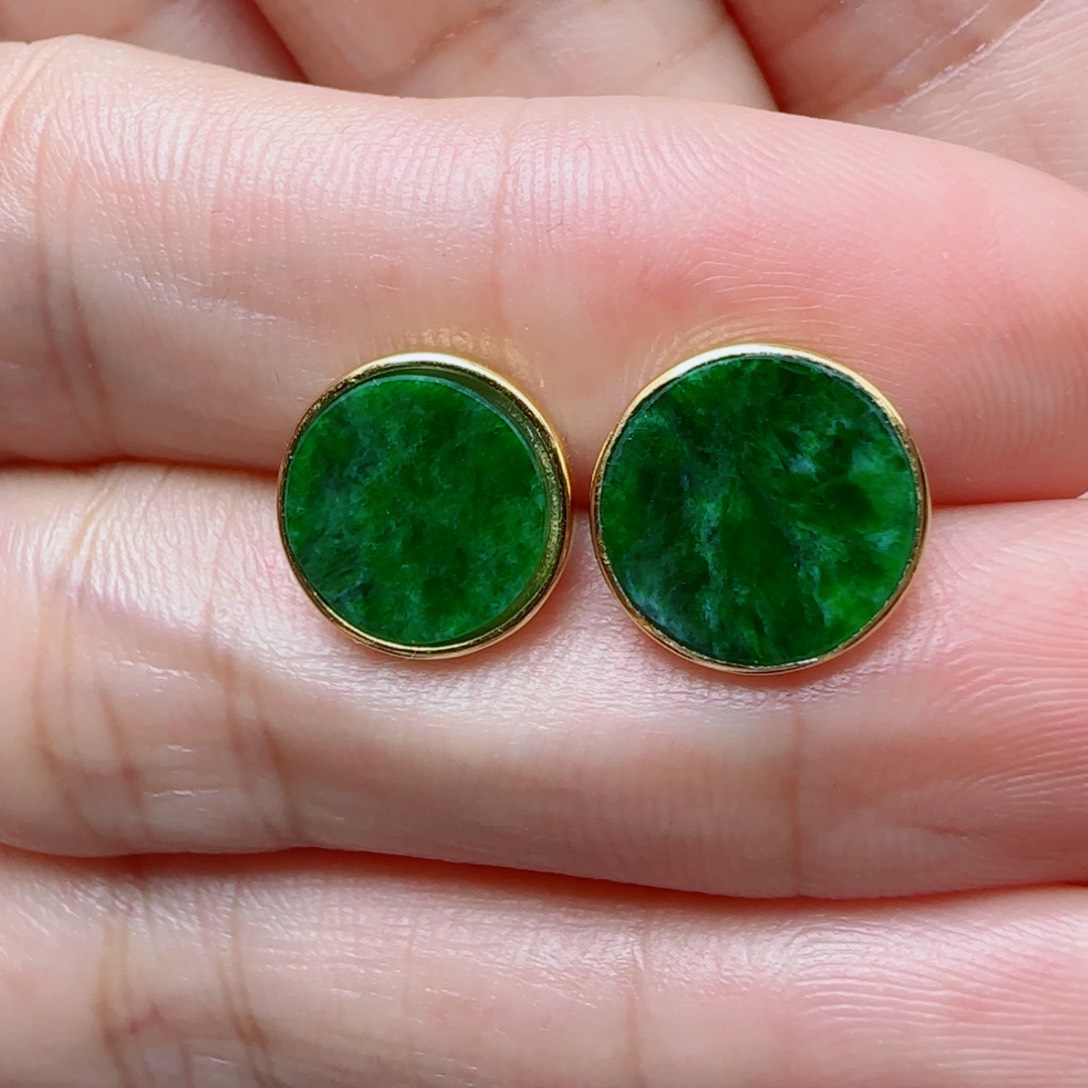 翡翠银S925镶嵌耳饰多样性发一