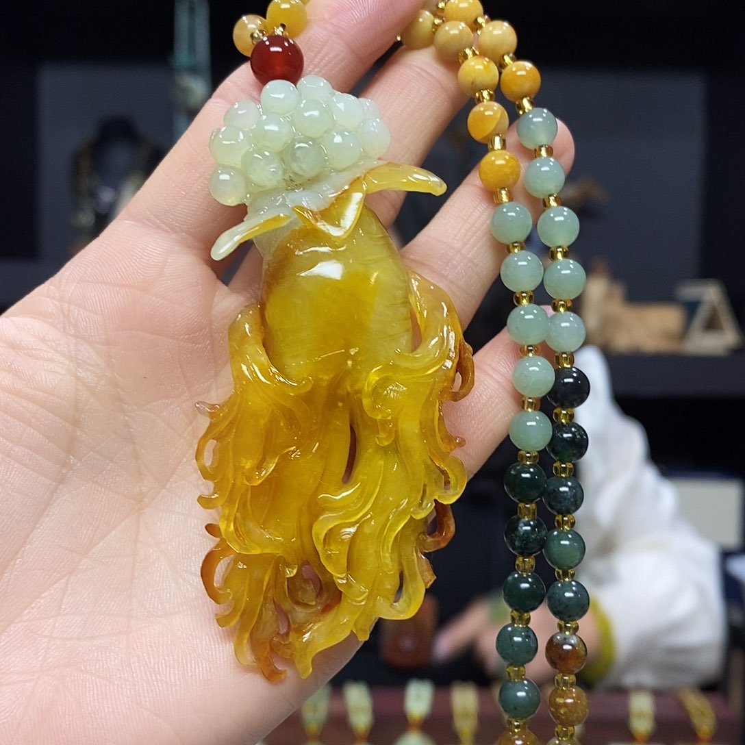 岫玉挂件手链未镶嵌