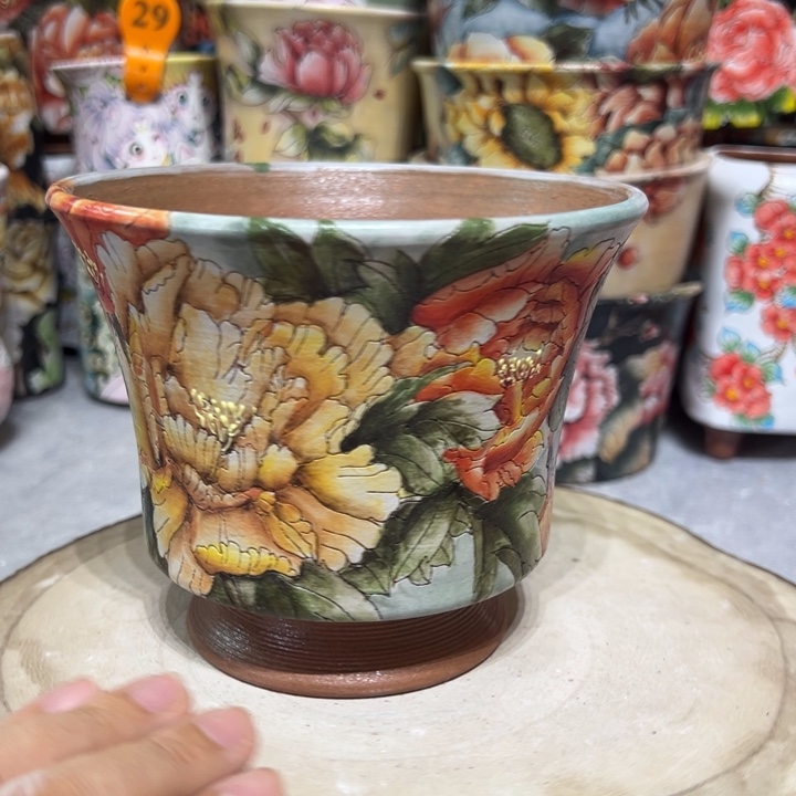 景德镇红陶精品手绘陶瓷