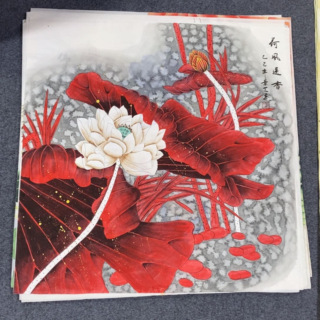 国画尺寸68✖️68斗方工笔手绘画
