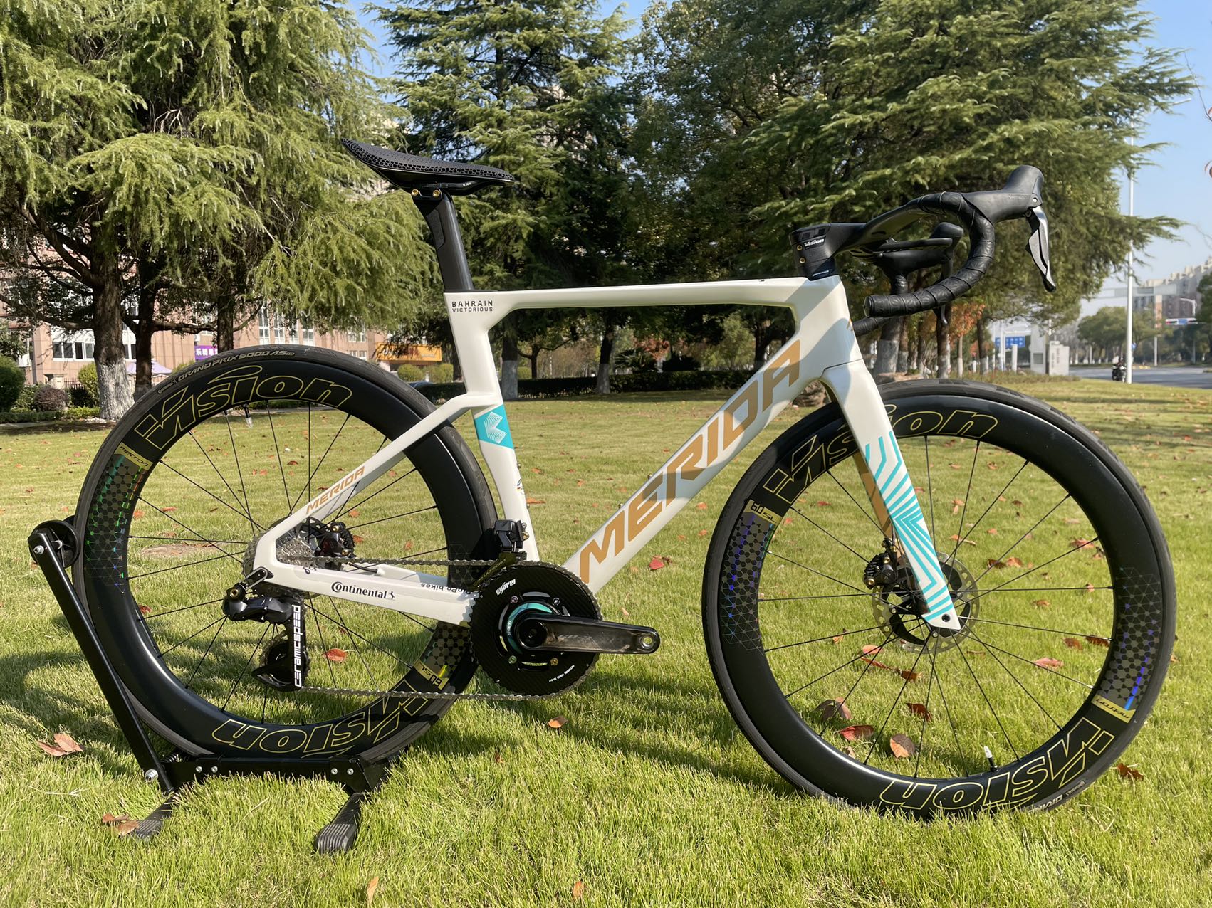 瑞克多team 白金对版s码 60sl环法限量 ut电变 一体把 送功率曲柄