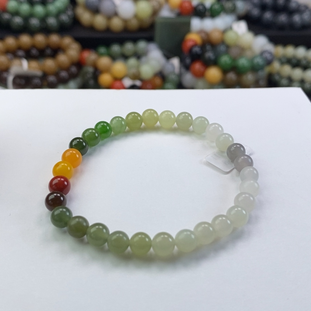 和田玉手串未镶嵌W6