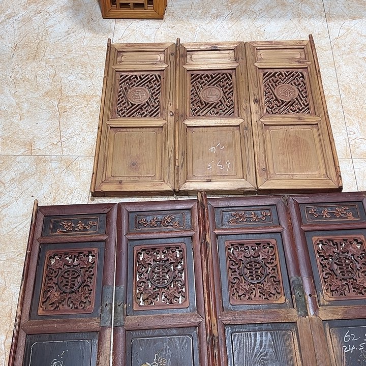 一***顺香榧木精美雕刻挂件花板