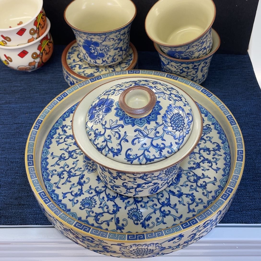 陶景德陶瓷盖碗茶具