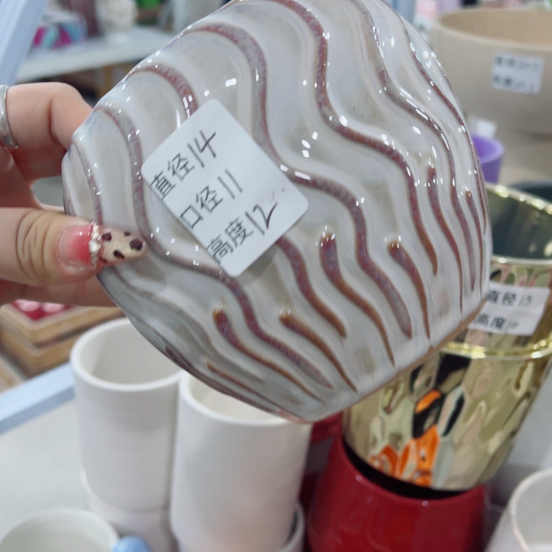 有孔，陶瓷花盆满10米包邮发货