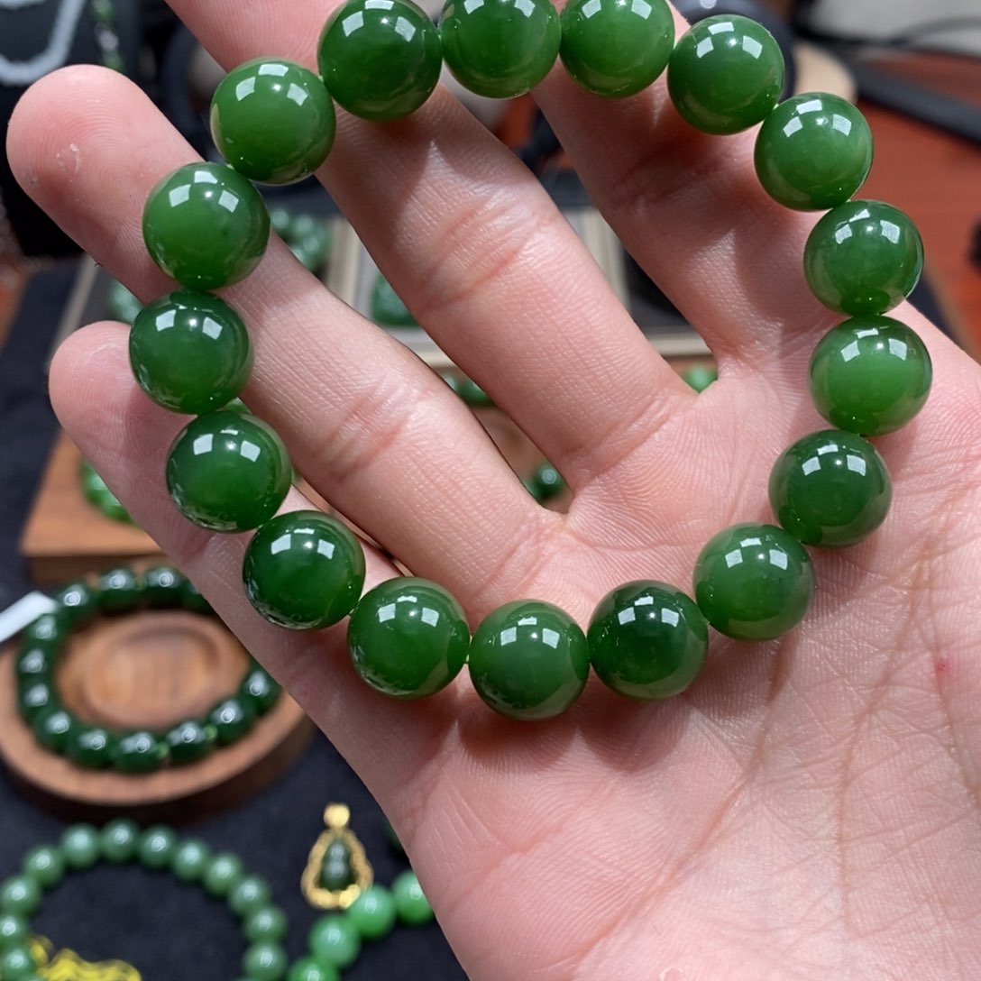 和田玉（碧玉）手串未镶嵌