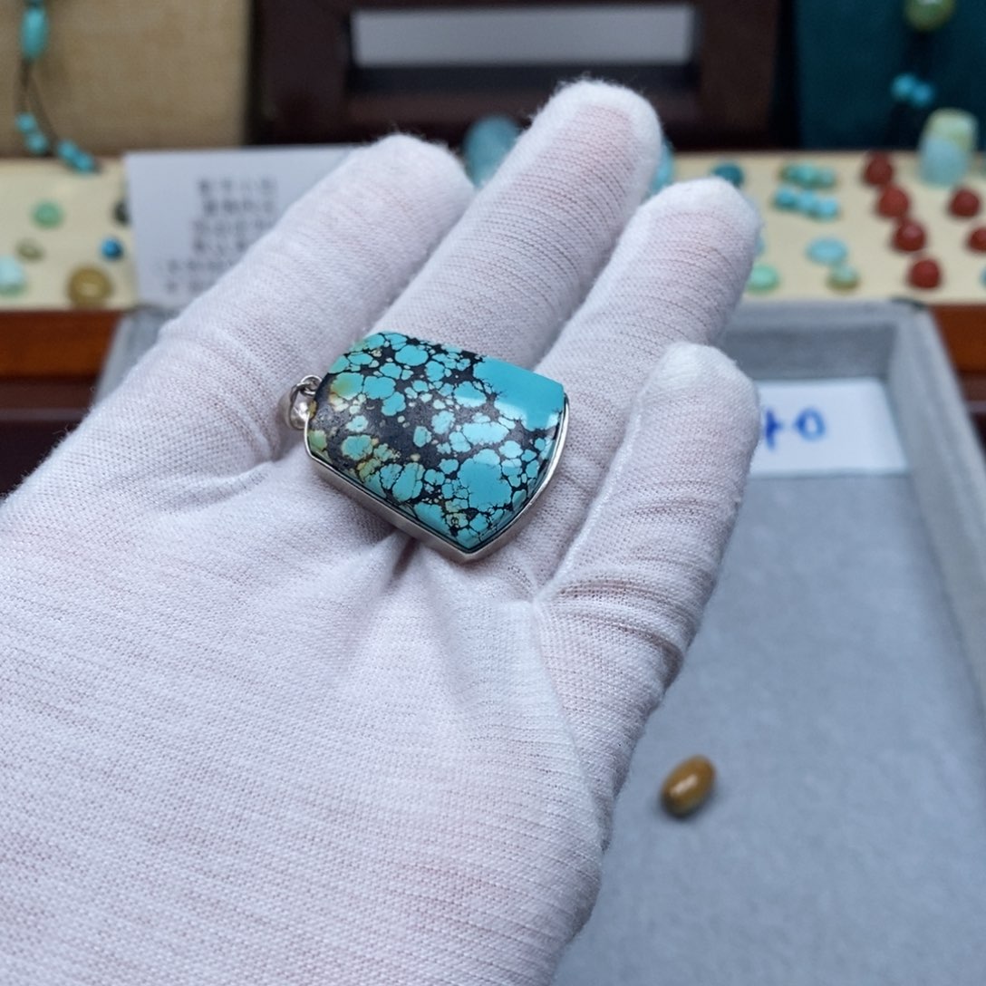 绿松石银S925镶嵌配饰