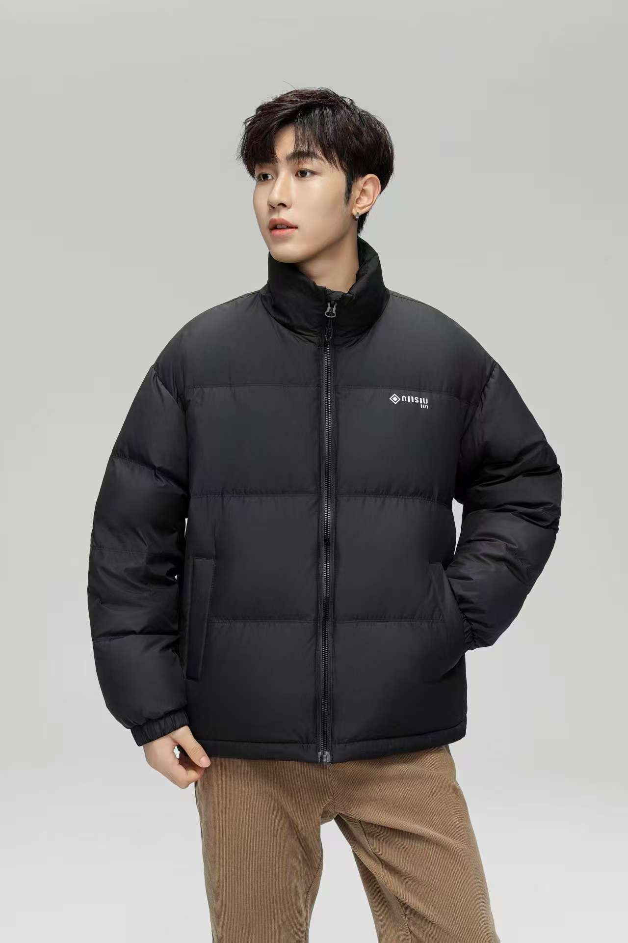 JF   2025冬季男士新款时尚潮流设计百搭面包款羽绒服  013