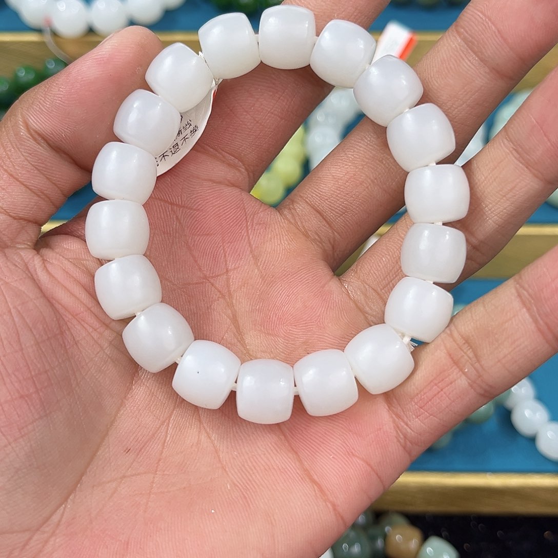手串未镶嵌和田玉纯天然新疆和田玉05于阗12直切
