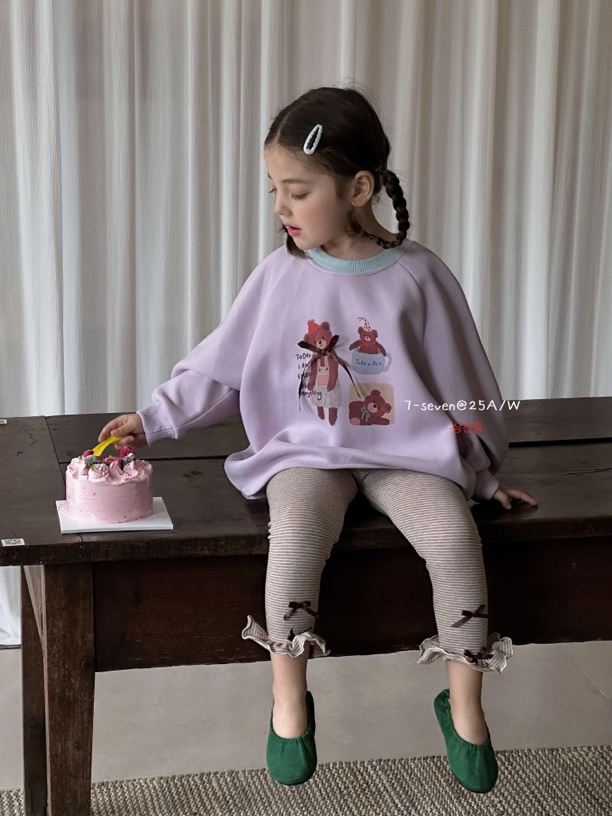 7seven·2025秋～小熊卫衣7012条纹打底裤7067女童可爱