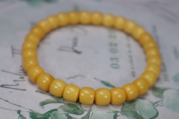 【青希珠宝】天然琥珀蜜蜡老型手串尺寸7.5mm