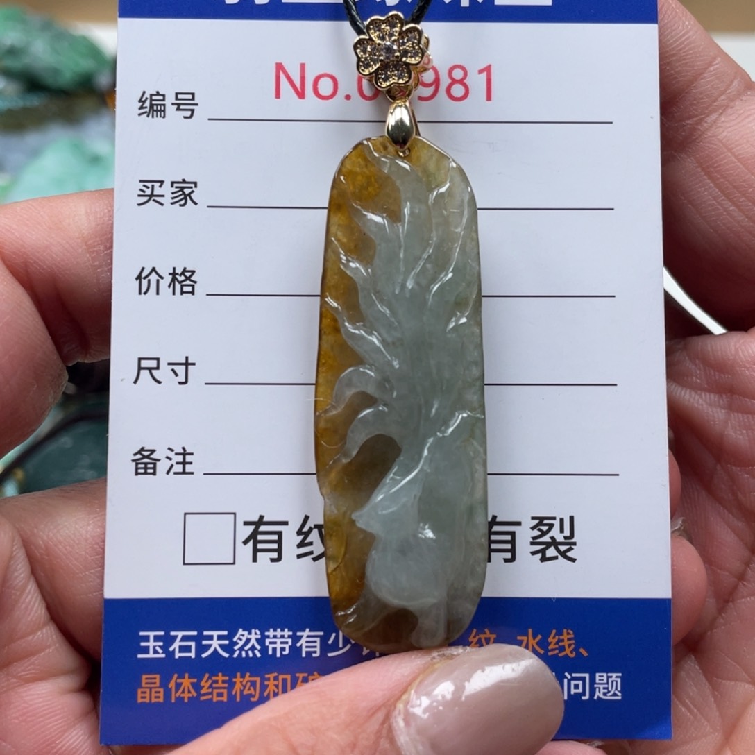 翡翠挂件未镶嵌翡玉缘翡翠