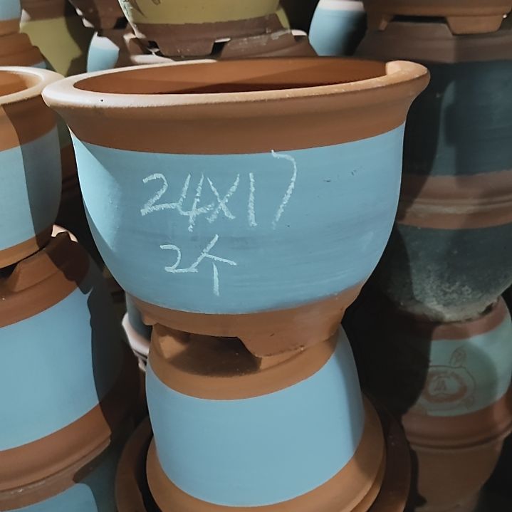 陶口径24高17兰两个