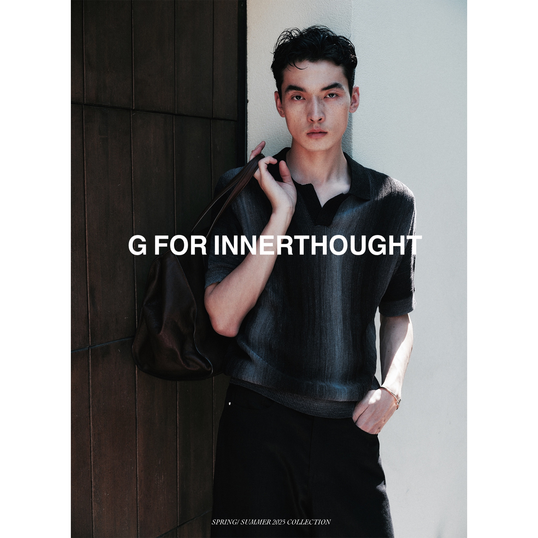 G FOR INNERTHOUGHT|日本进口和纸纤维干爽清凉翻领渐变短袖polo
