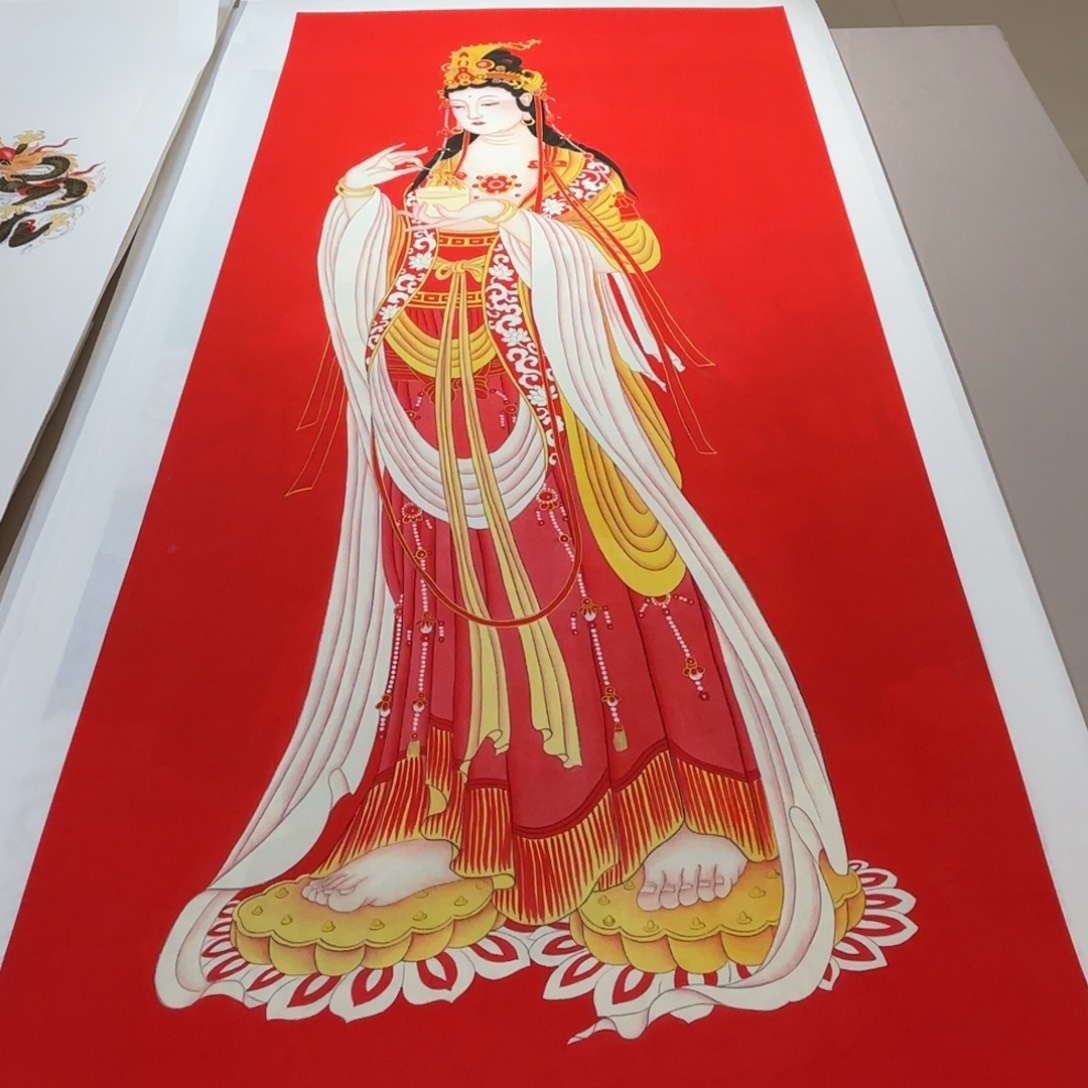 国画观音菩萨作品