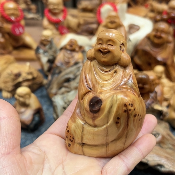 柏木太行崖柏手把摆件