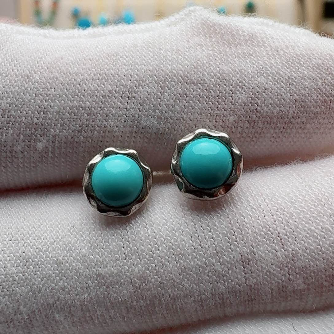 绿松石珠宝奇石银S925镶嵌