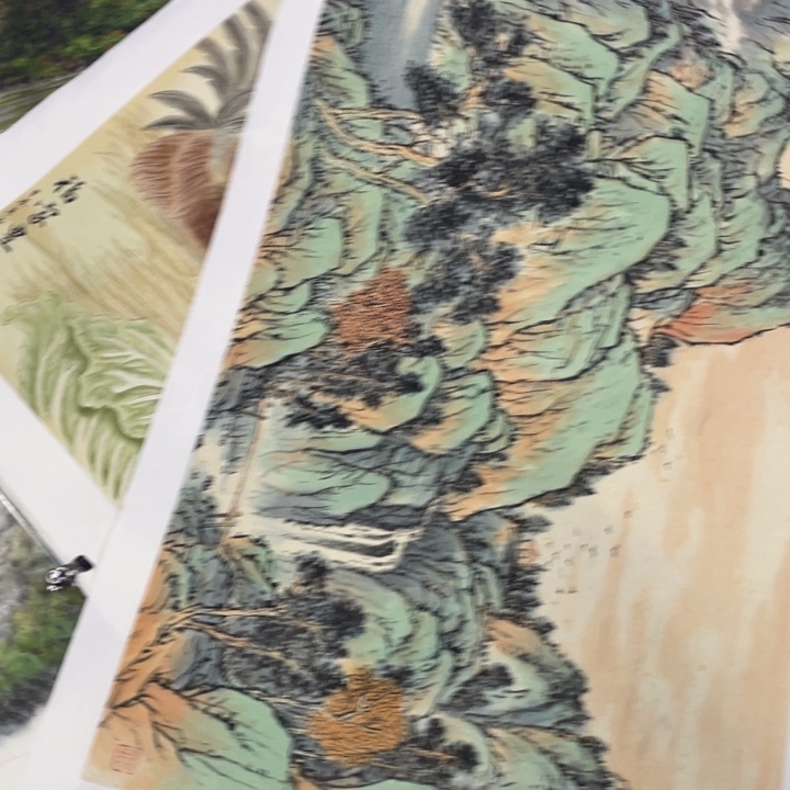 国画不***学四尺作品山水1111