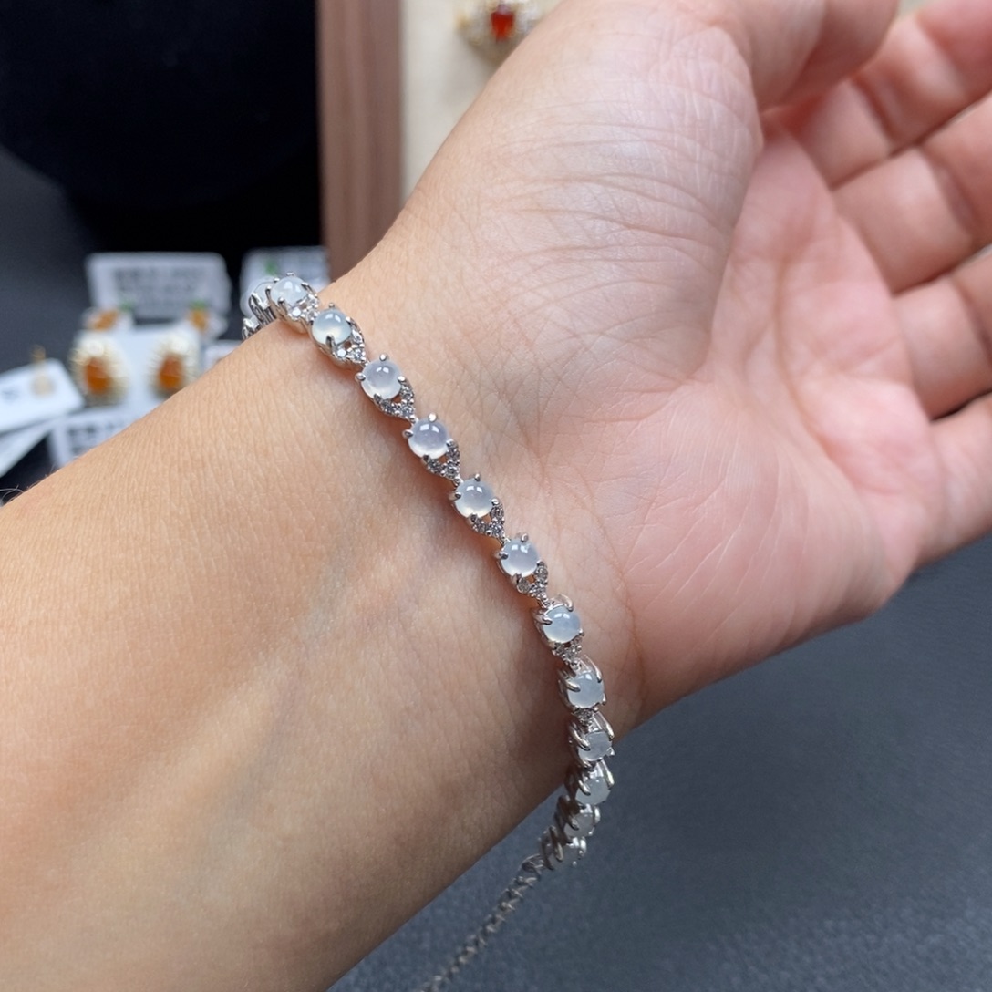 翡翠银S925镶嵌戒指