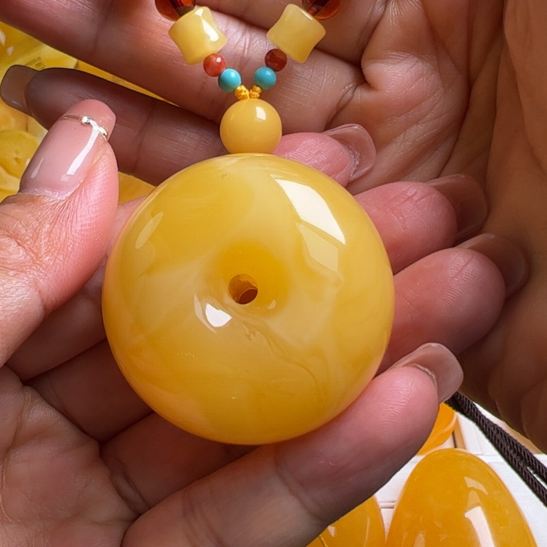 蜜蜡毛衣链未镶嵌无优化