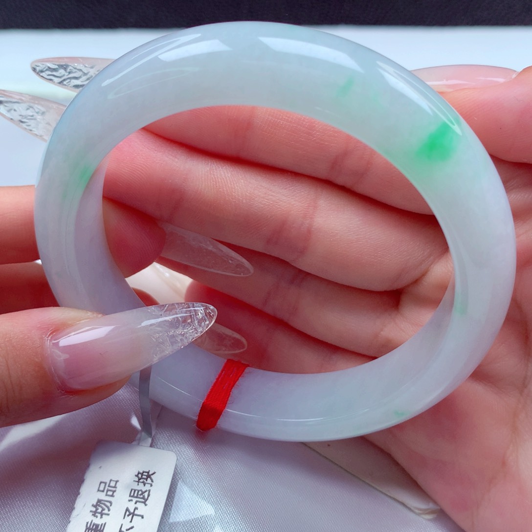 翡翠手镯未镶嵌天然缅甸翡翠A货手镯 24号