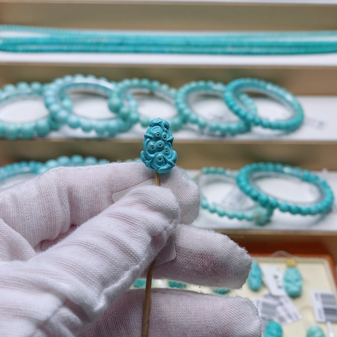 绿松石未镶嵌莲花