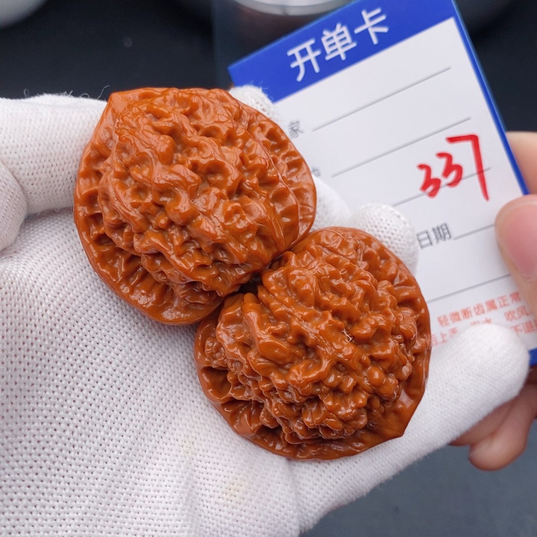 文玩核桃把件45官帽337