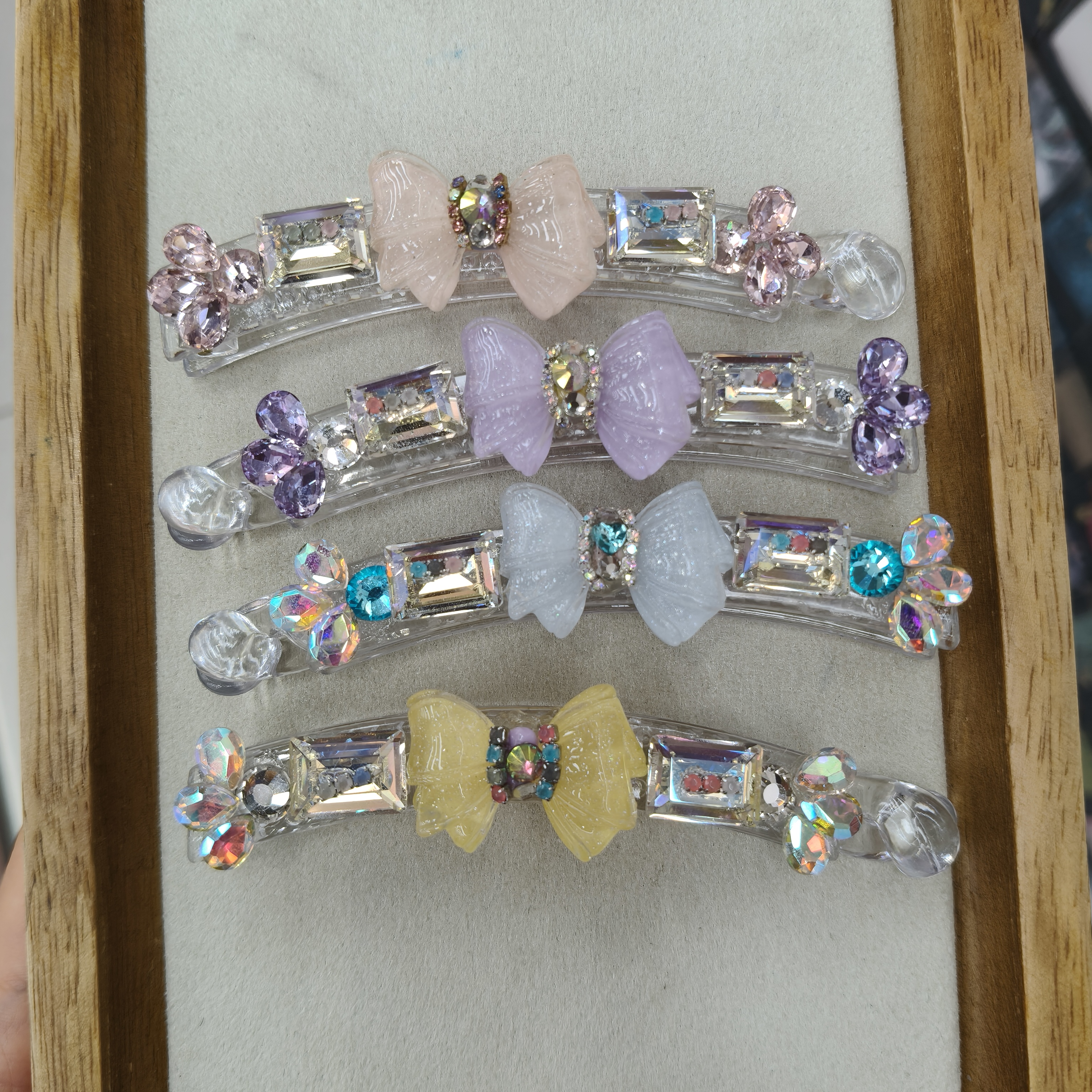 四色星空蝴蝶结发夹