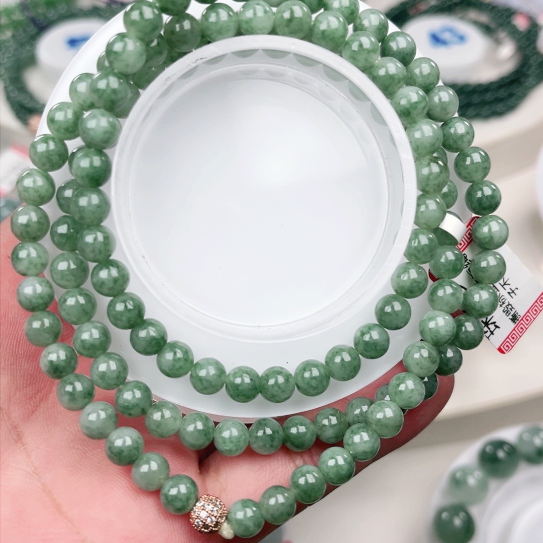 翡翠手链未镶嵌卡6.5