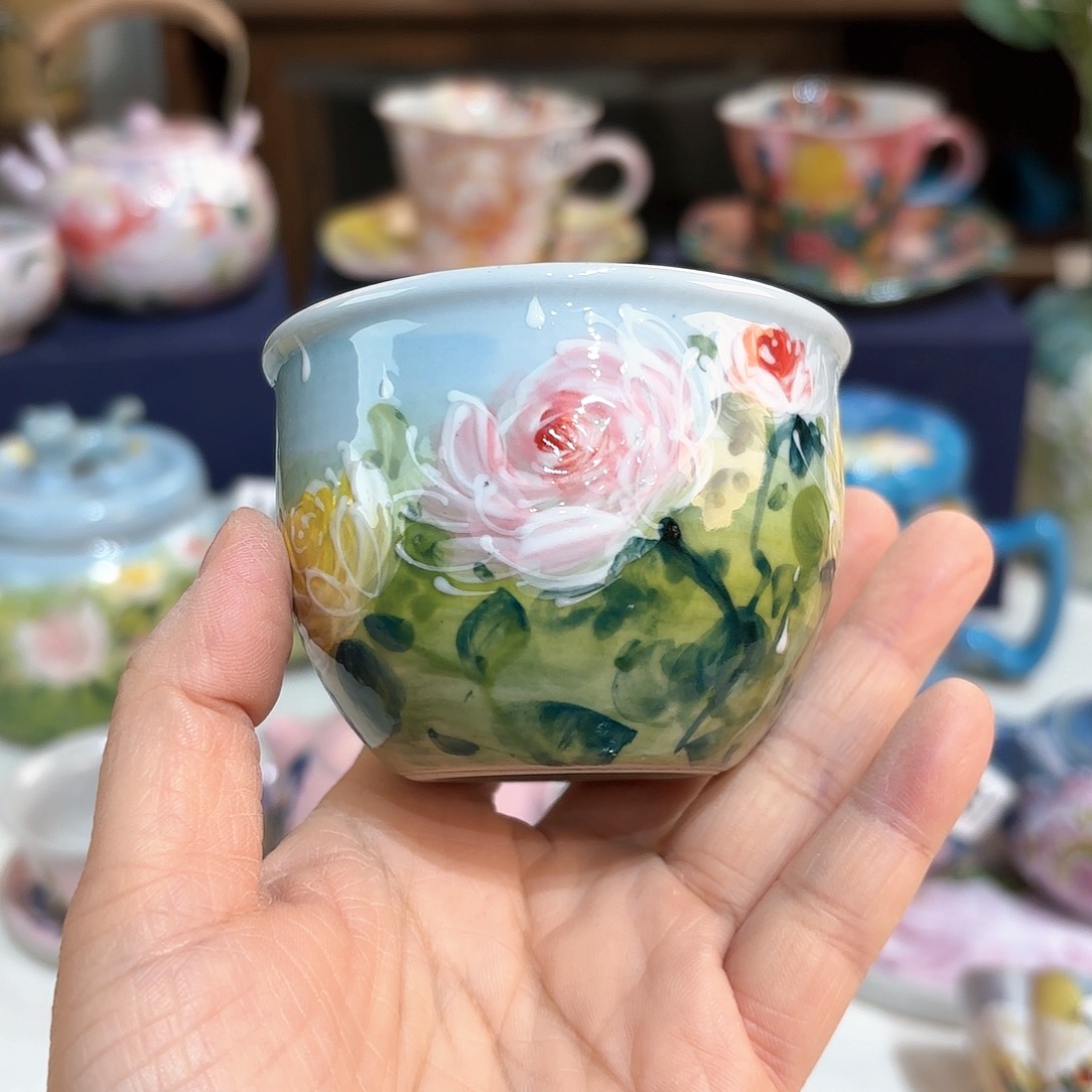 景德镇手绘高温釉下彩陶瓷茶具