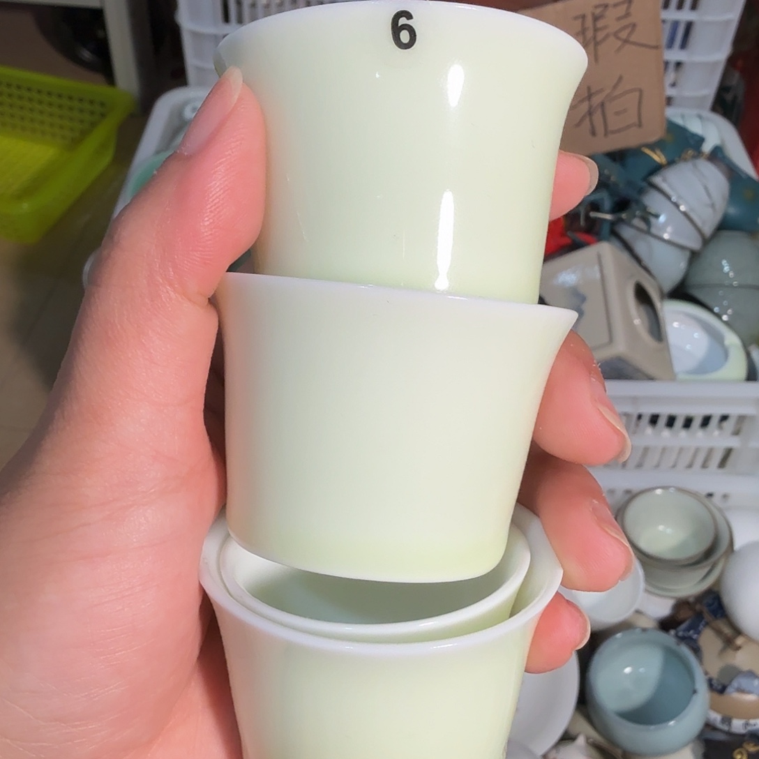 微瑕茶杯一大一小六个6号