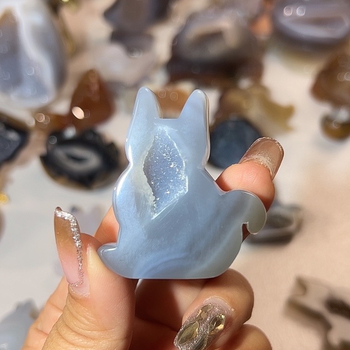 玛瑙/玉髓无未镶嵌猫咪